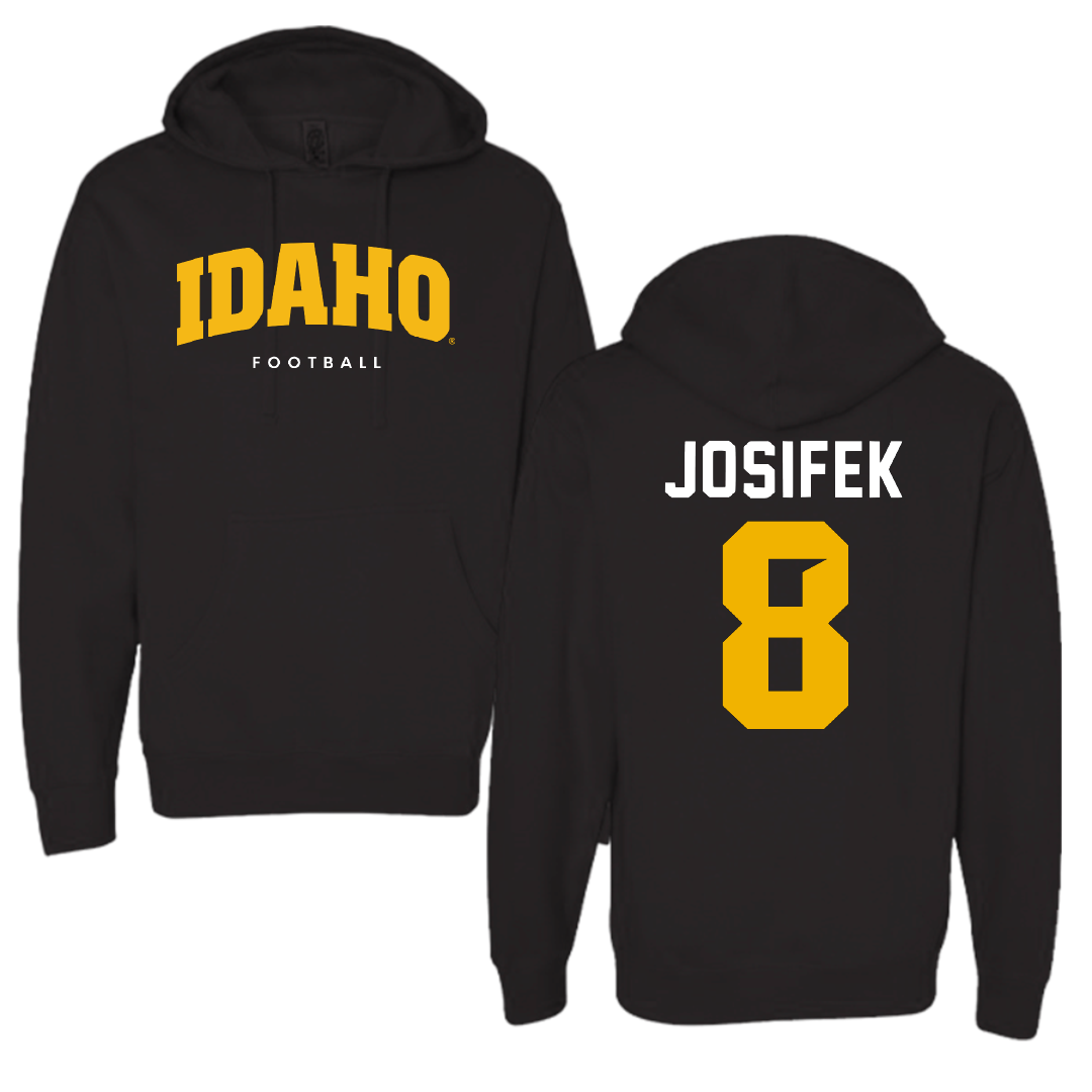 University of Idaho Football Black Idaho Hoodie - #8 Nicholas Josifek