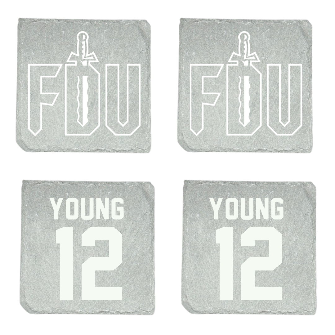 Fairleigh Dickinson University-Metropolitan Campus Volleyball Stone Coaster (4 Pack)  - #12 Ethan Young