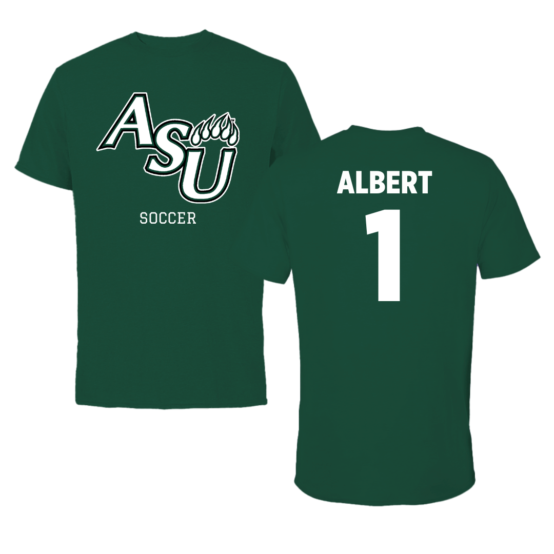 Adams State University Soccer Green Tee - #1 Lianna Albert